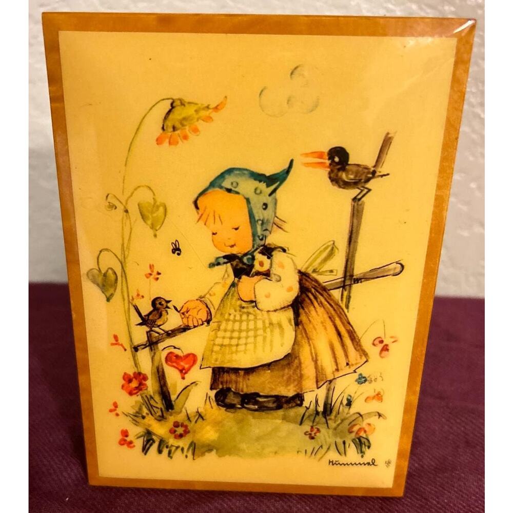 Vtg Reuge Swiss Movement Hummel Musical Trinket Box, Plays "lullaby" windup